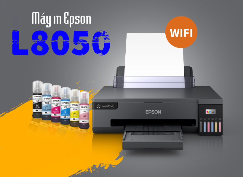 Máy In Phun Màu Epson L8050 Wifi Hà Nội – Bảng giá ưu đãi 2024