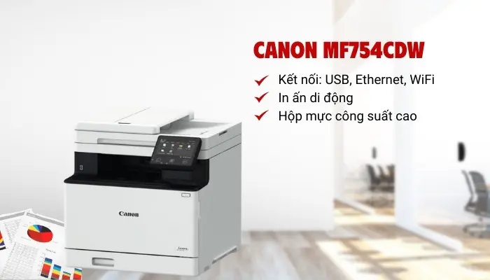 Máy in laser màu Đa chức năng Canon MF754CDW